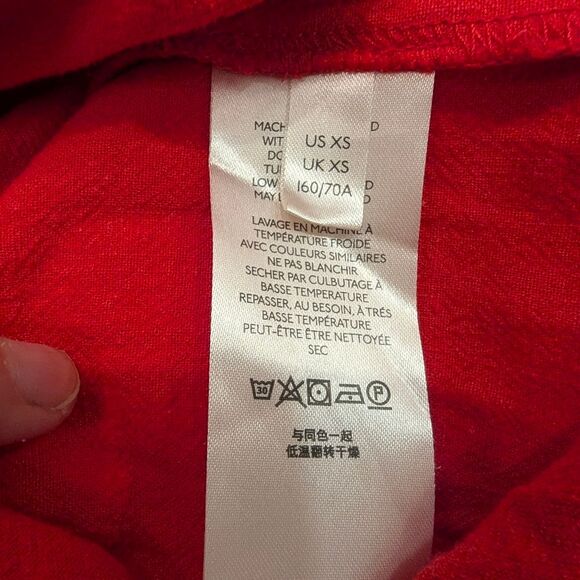 Anthropologie Rompers Constance Red Wide-Leg Overalls Linen Bland XS Relaxed Fit - Picture 6 of 10